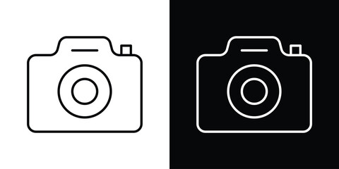 Camera icon. editable stroke web icons