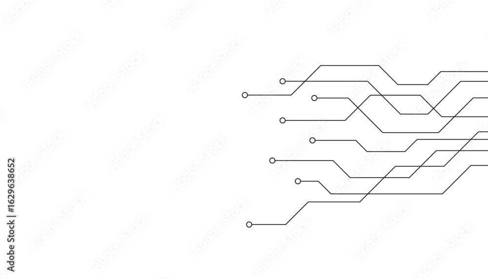 Poster abstract futuristic circuit board illustration, circuit board with various technology elements. circ