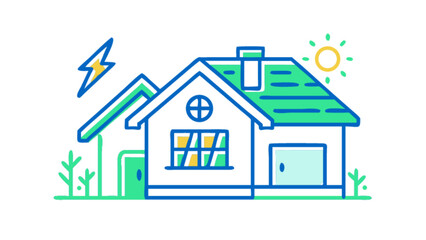 Green energy home sustainable living eco friendly house solar power renewable energy efficient building design