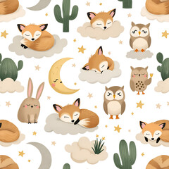 Obraz premium Cute kids’ hand-drawn background, school pencil style with summer flowers, clouds, houses, rainbows, suns, and playful childlike icons, colorful vector sketch illustration pattern