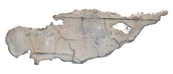 Detailed digital overlay of cracked wall section transparent background PNG