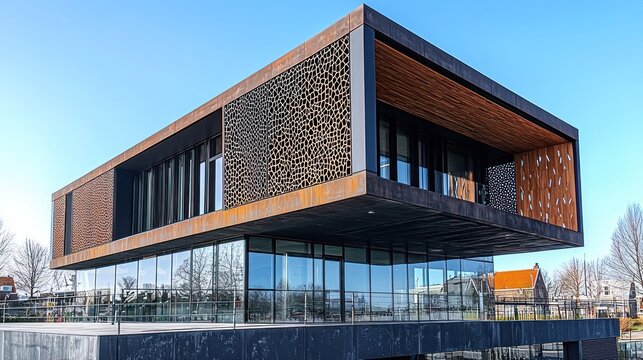 Modern architectural building with a contemporary design