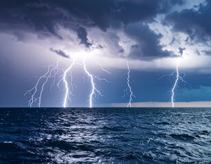 Storm over the ocean