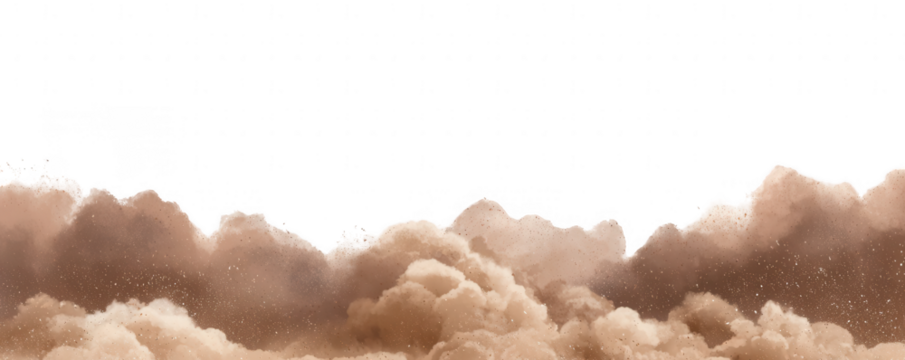 A beige-brown dust cloud