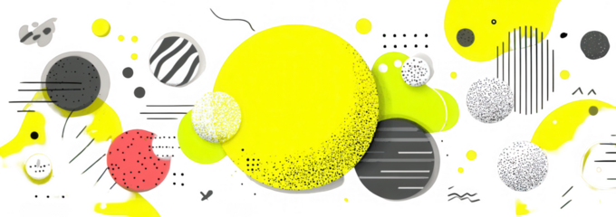 Abstract shapes in vibrant colors