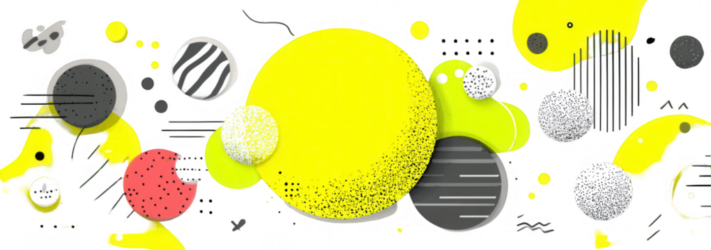 Abstract shapes in vibrant colors