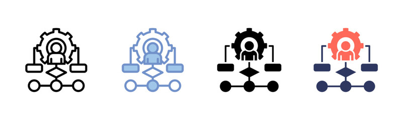 Workflow icon sheet multiple style collection