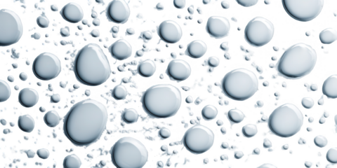 Abstract pattern of light gray, irregular, overlapping circles on a dark background