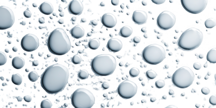 Abstract pattern of light gray, irregular, overlapping circles on a dark background