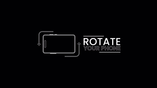 mobile phone rotation animation on transparent background