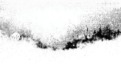 Abstract black and white pixelated landscape