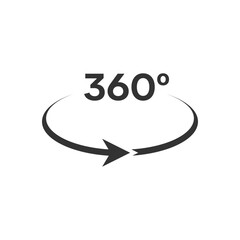 360 degree panorama vector icon