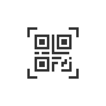 Qr code scan vector icon
