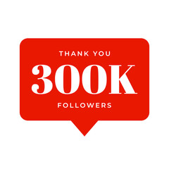 Thank you 300k followers vector post template
