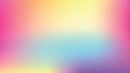 Colorful soft-focus gradient background with pastel pink, yellow, blue, and purple blend. Dreamy, vibrant, and smooth color transitions perfect for modern design, posters, or digital art.