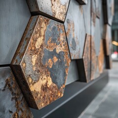 Hexagon Metal Surface Texture