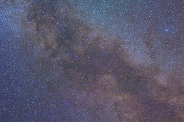 closeup milky way on night starry sky background