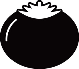 トマトのアイコン　モノトーン