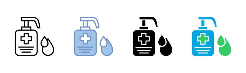 Fototapeta premium Cleansing icon sheet multiple style collection