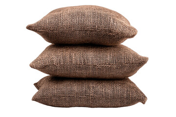 Three burlap sacks stacked vertically (1)