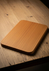cutting board on wooden table