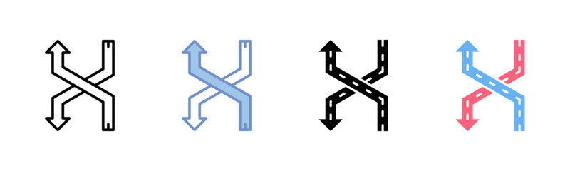 Lane icon sheet multiple style collection