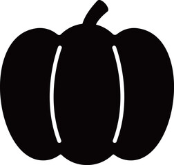 カボチャのアイコン　モノトーン