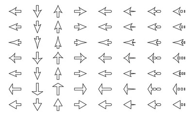 Arrows set vector.