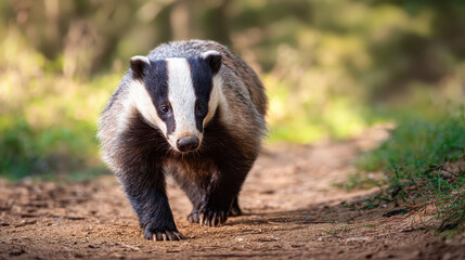 Badger Walking on a Path
