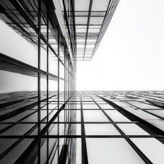 Modern Abstract Building Facade Perspective