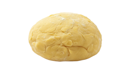 A ball of yellow dough isolated