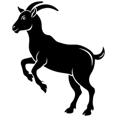 Fototapeta premium Goat Black Silhouette