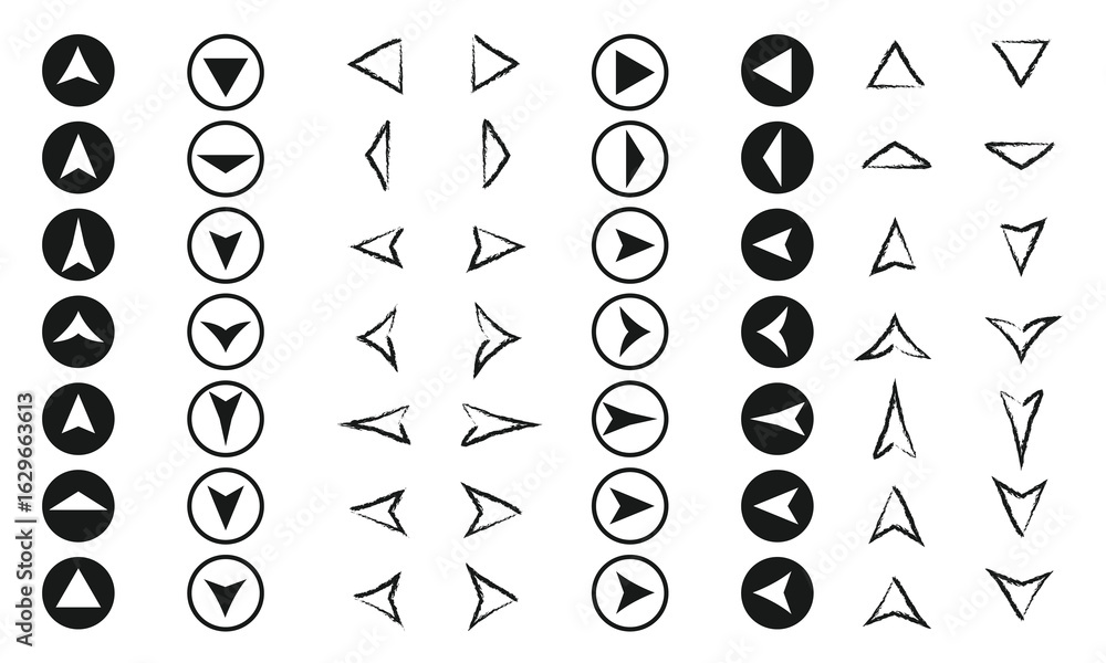 Poster arrow icons set. arrow collection. simple arrow big set.