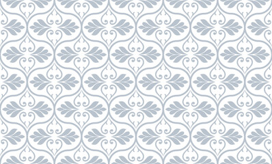Floral geometric seamless pattern. Fabric for ornament, wallpaper, packaging, vector background.