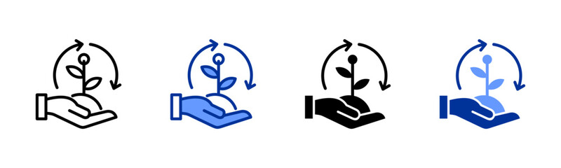 Sustainability icon sheet multiple style collection