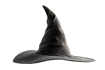 A black wizard hat with a pointy top