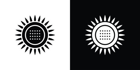 Fototapeta premium Sunflower icon symbol template for graphic and web design collection logo vector illustration