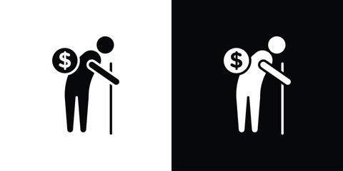 Retirement icon symbol template for graphic and web design collection logo vector illustration