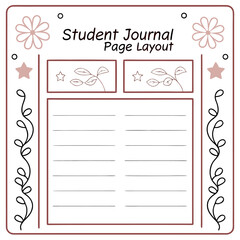 Illustration of a student name badge with a cartoon girl wearing a cap inside a blue diamond border