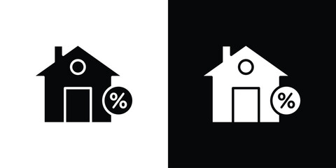 Mortgage rate icon symbol template for graphic and web design collection logo vector illustration