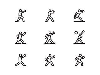 Shot Put line art illustrating athletic throwing skill