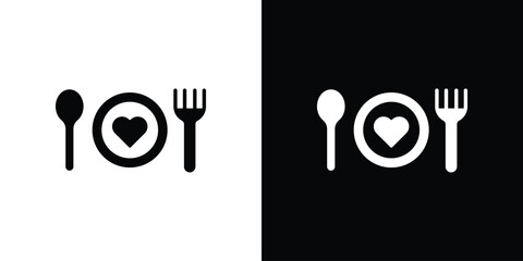 Love Plate icon symbol template for graphic and web design collection logo vector illustration