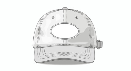  Vector mockup of a relaxed unstructured Dad Hat