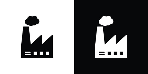 Factory icon symbol template for graphic and web design collection logo vector illustration