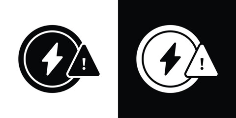 Electric Problem icon symbol template for graphic and web design collection logo vector illustration