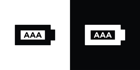 AAA battery icon symbol template for graphic and web design collection logo vector illustration