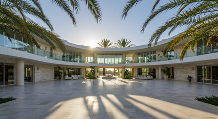 Luxury modern mansion architecture design palm trees exterior home real estate property building residence