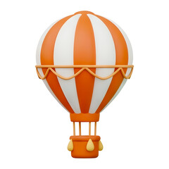 3d render of a hot air balloon