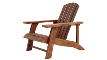 Adirondack chair on black ground