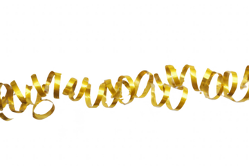 Gold ribbon-style text